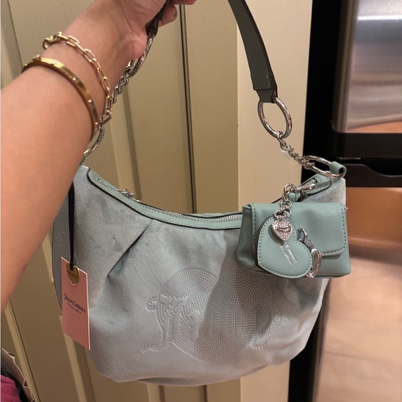 Juicy Couture Queen Hobo Shoulder Bag | Mint Green - Picture 1 of 2